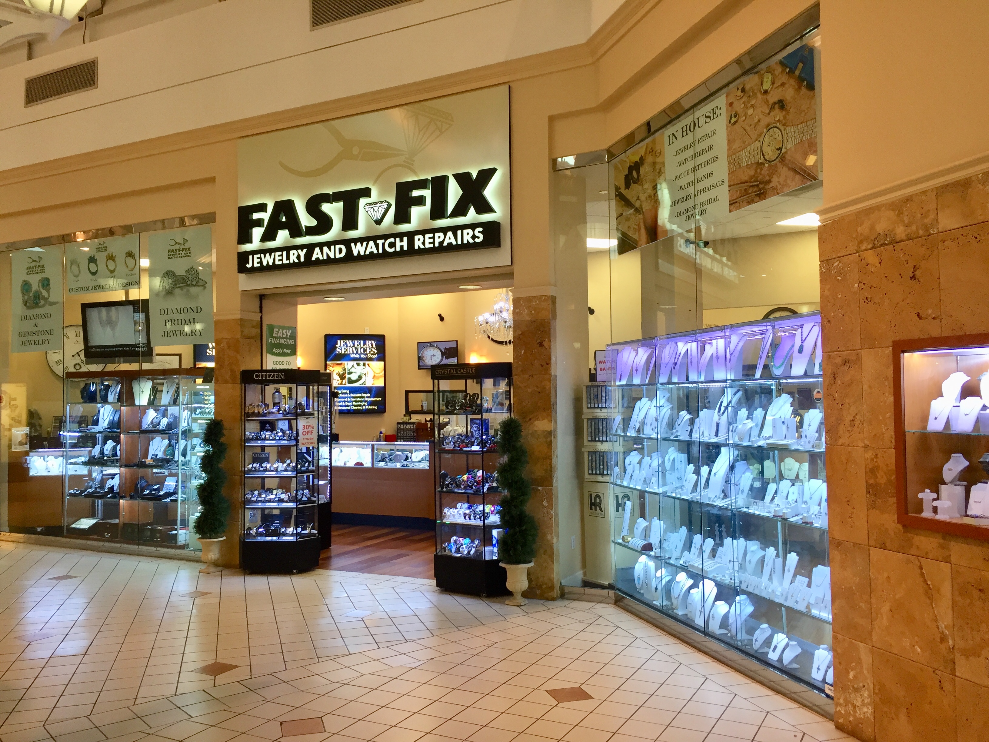 Interior of a Fast-Fix franchise