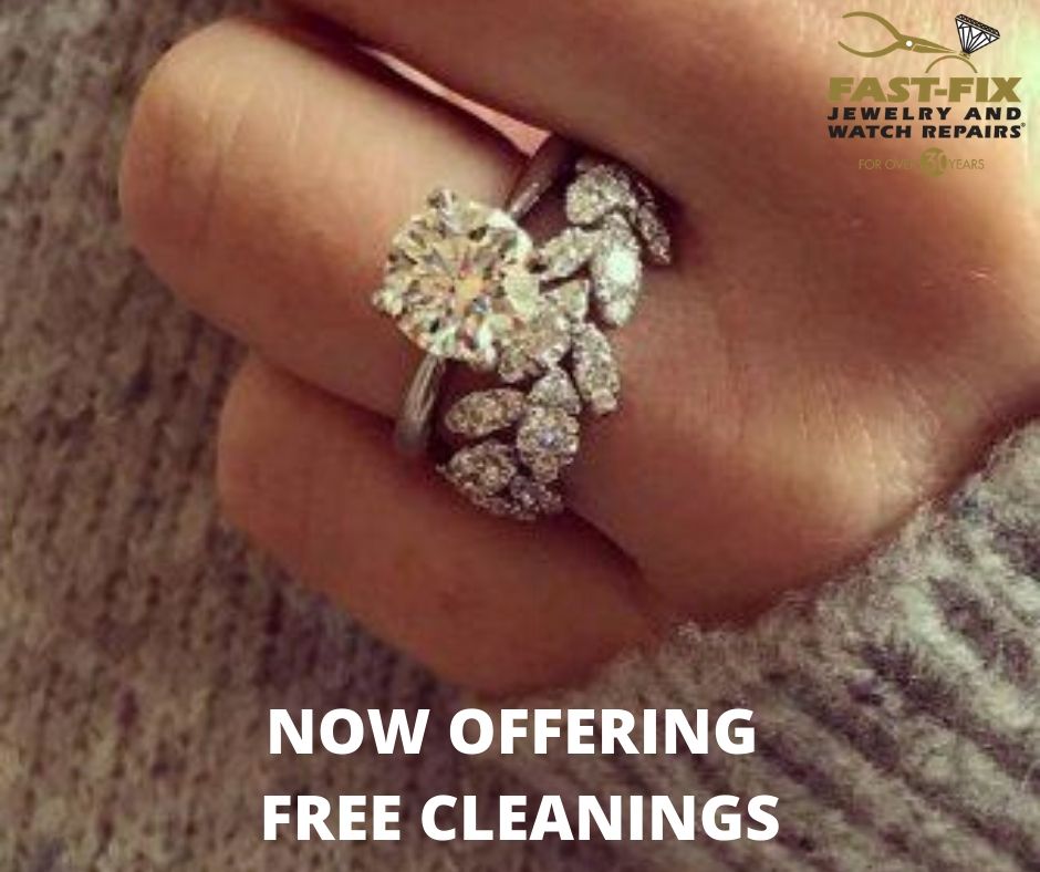 Picture of a ring offering free jewelry cleaning
